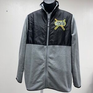 Disney Star Wars Fleece‎ Jacket Full Zip Pullover Gray Black S